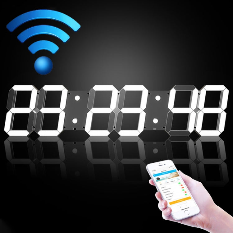 Creative LED Digital Wall Clock Multi-function WIFI Clock