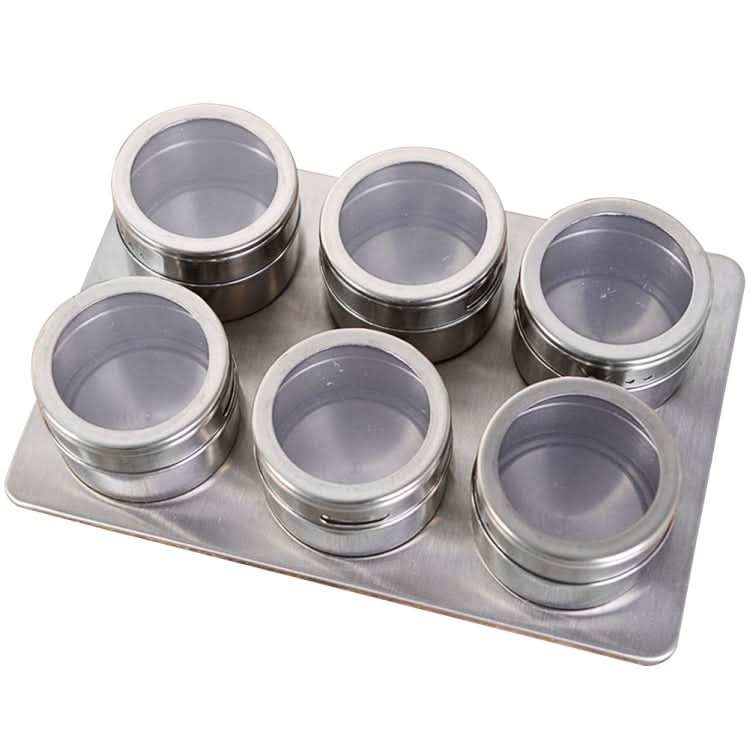 6 in 1 Kitchen Stainless Steel Salt Condiment Set Spice Jars Container Spice Bottles-Reluova