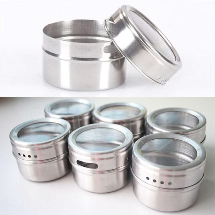 6 in 1 Kitchen Stainless Steel Salt Condiment Set Spice Jars Container Spice Bottles-Reluova