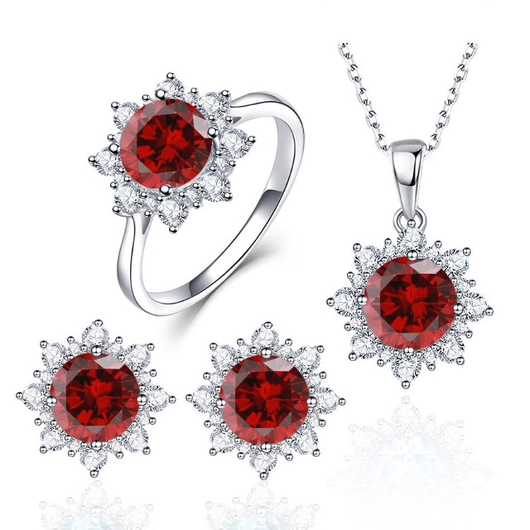 3 PCS/Set Snow Shape Gemstone Jewelry Set For Women, Series 2