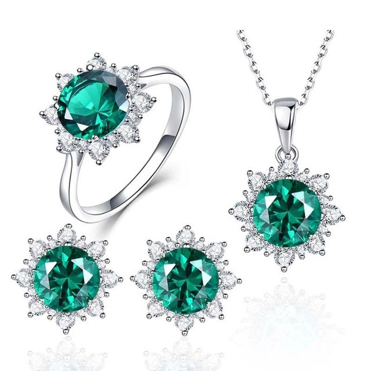 3 PCS/Set Snow Shape Gemstone Jewelry Set For Women, Series 2