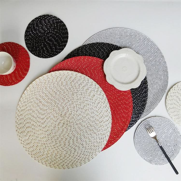 2 PCS PP Round Oval Woven Placemat-Reluova