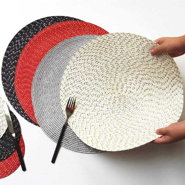 2 PCS PP Round Oval Woven Placemat-Reluova