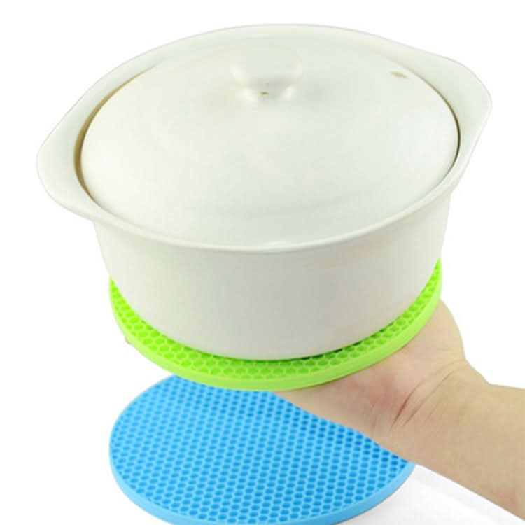 Honeycomb Silicone Round Non-slip Heat Resistant Mat, Size: 18x18x0.8cm - Reluova