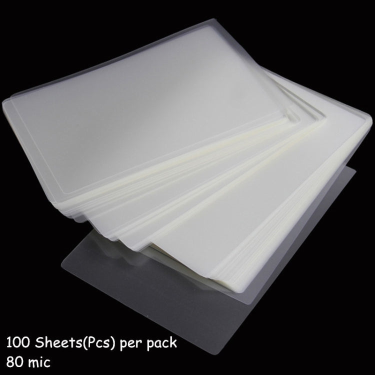 100pcs / Pack 3 Inch 80mic Thickness Clear Laminating Film Plastic film