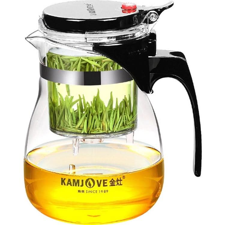 KAMJOVE Elegant Cup Teapot Heat-resistant Glass Tea Set Reluova