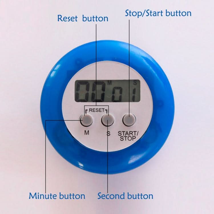 Round Magnetic Digital Countdown Timer Alarm Stand Kitchen Timer Cooking Alarm Clock - Reluova