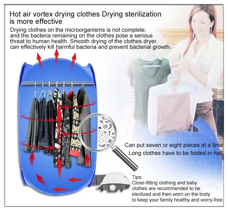 Foldable Free Installation Portable Household Mini Clothes Dryer Reluova