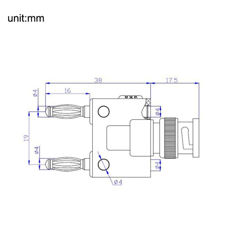 5pcs BNC Female Jack to Dual Banana Female Jack RF Adapter Coaxial Connector