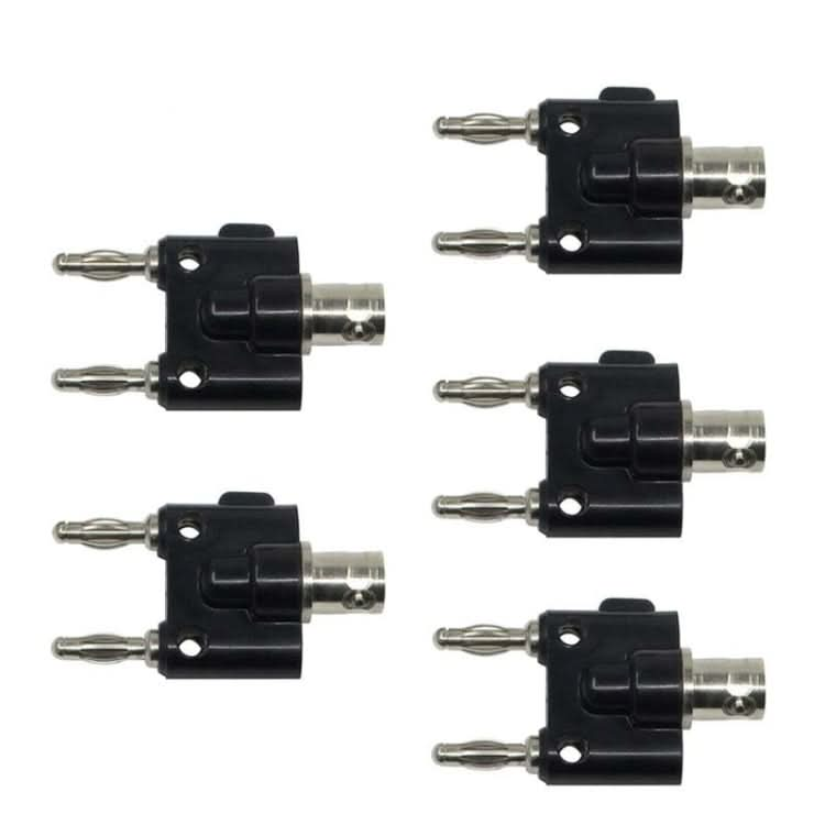 5pcs BNC Female To Dual Banana Plug Adapter Binding Male Connector Reluova