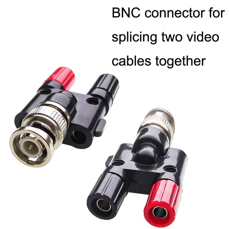 5pcs BNC Male Plug To Two Banana Jack Female Connector RF Adapter