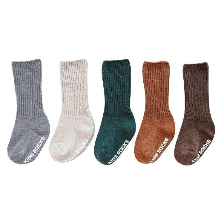 Autumn and Winter Non-Slip Baby High Knee Socks Boneless Loose Mouth Double Needle Children Pile Socks Reluova