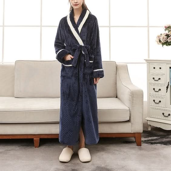 Couple Models Thick Warm Long Paragraph Large Size Terry Cloth Bathrobe