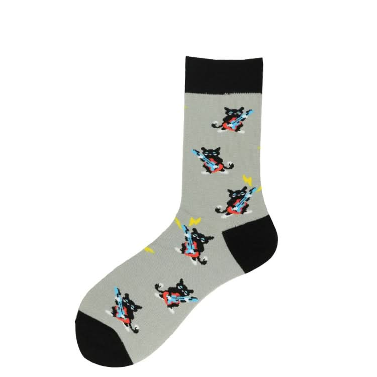 Autumn Personality Animal Colorful Skates Tube Male Socks Reluova