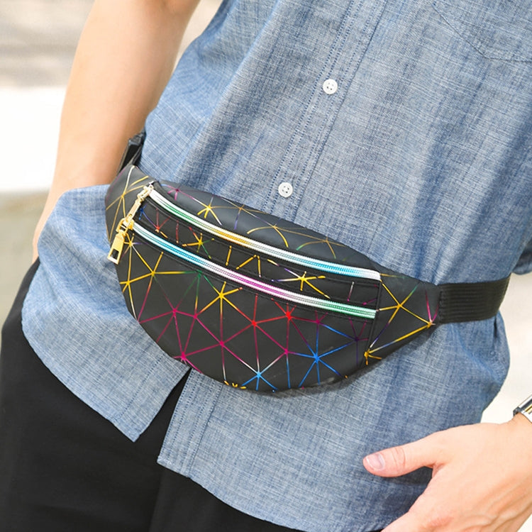 Laser Pattern PU Leather Waist Bags Women Fanny Pack Single Shoulder Bag