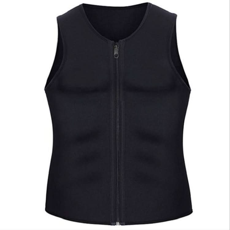 Men Zipper Vest Abdomen Corset Fitness Clothing Reluova