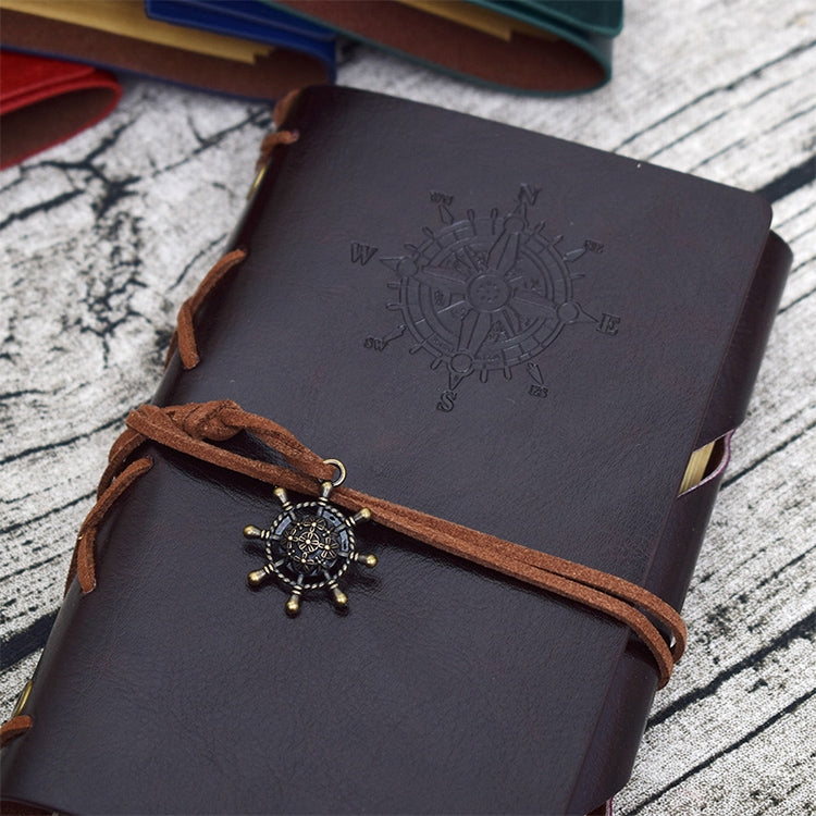 Spiral Notebook Diary Notepad Vintage Pirate Anchors PU Leather Stationery Gift Traveler Journal My Store