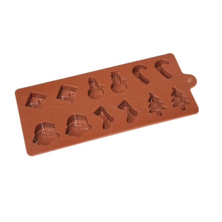 Silicone Christmas Chocolate Baking Tools Non-stick Jelly Candy 3D DIY Decoration Mold - Reluova