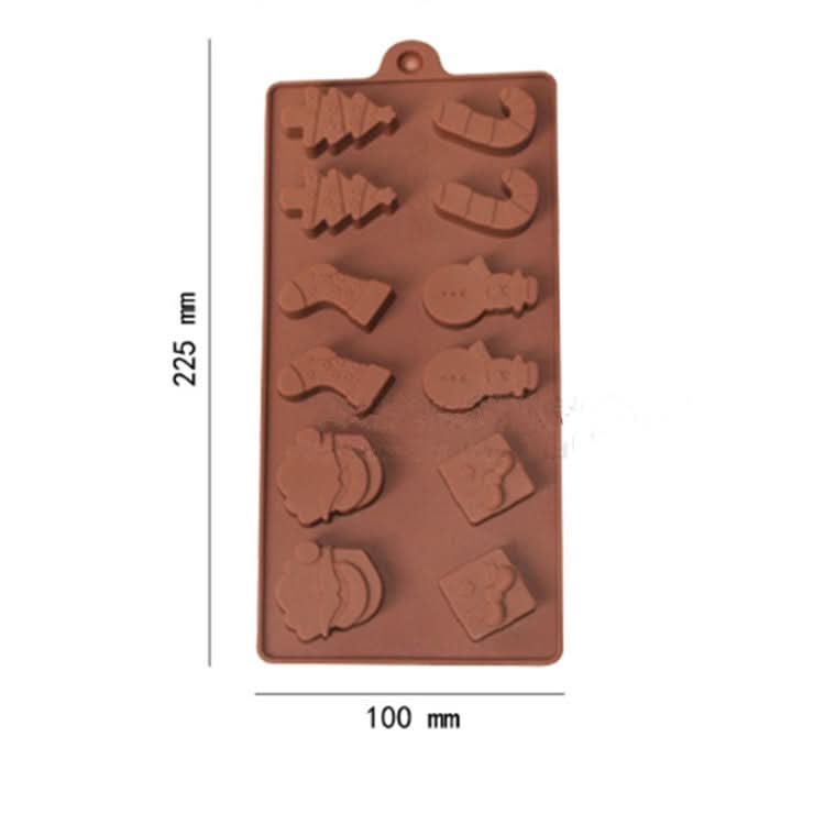 Silicone Christmas Chocolate Baking Tools Non-stick Jelly Candy 3D DIY Decoration Mold - Reluova