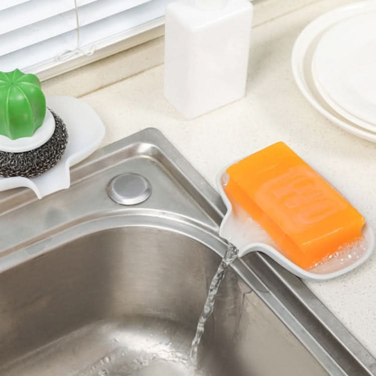 Drain Soap Dish Silicone Square Quick Drain Soap Rack Kitchen Rack, Random Color Delivery Reluova