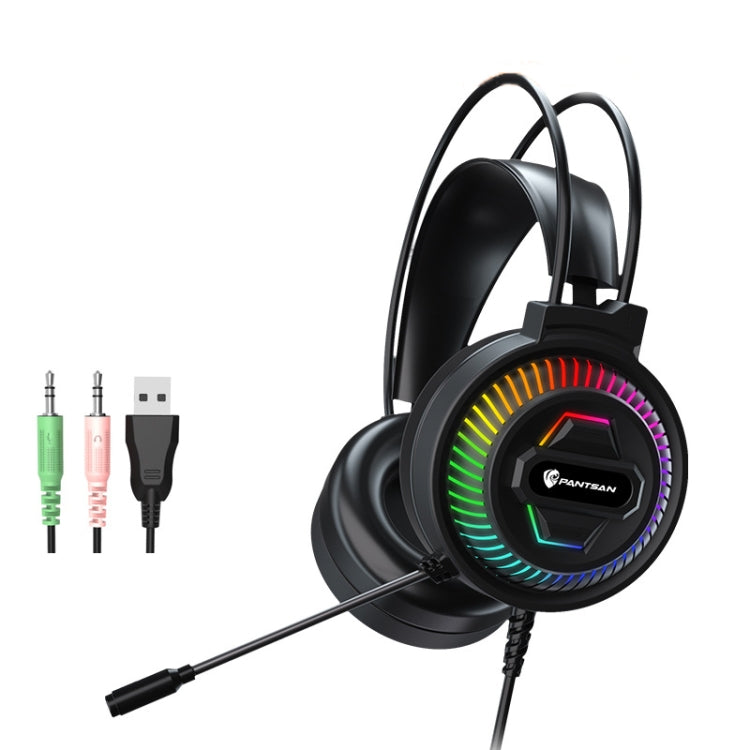 PANTSAN PSH-400 USB Computer Head-Mounted Luminous RGB Wired Headset My Store