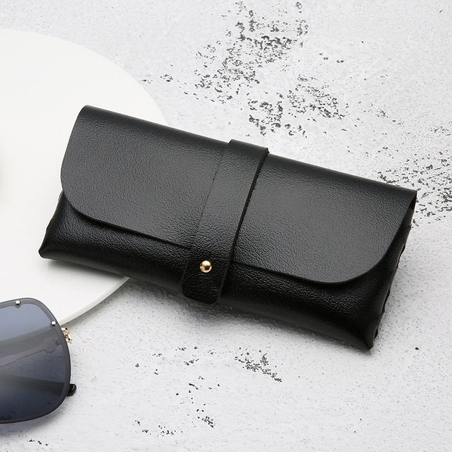 Fashion Portable Glasses Case Magnetic PU Leather Foldable Glasses Box for Eyeglass Oversize Sunglasses Reluova