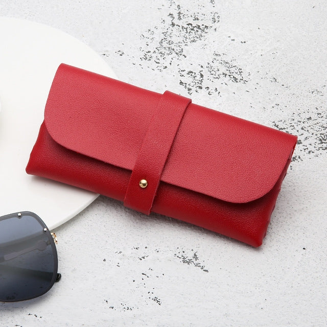 Fashion Portable Glasses Case Magnetic PU Leather Foldable Glasses Box for Eyeglass Oversize Sunglasses Reluova