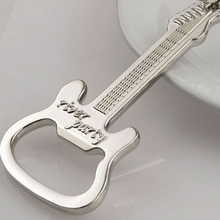 2 PCS Zinc Alloy Beer Guitar Bottle Opener Keychain Keyring Key Chain-Reluova