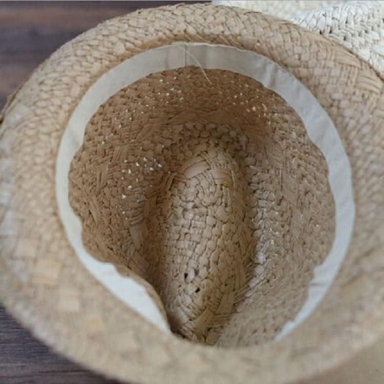 British Style Summer Straw Weaving Panama Beach Sun Hat Reluova