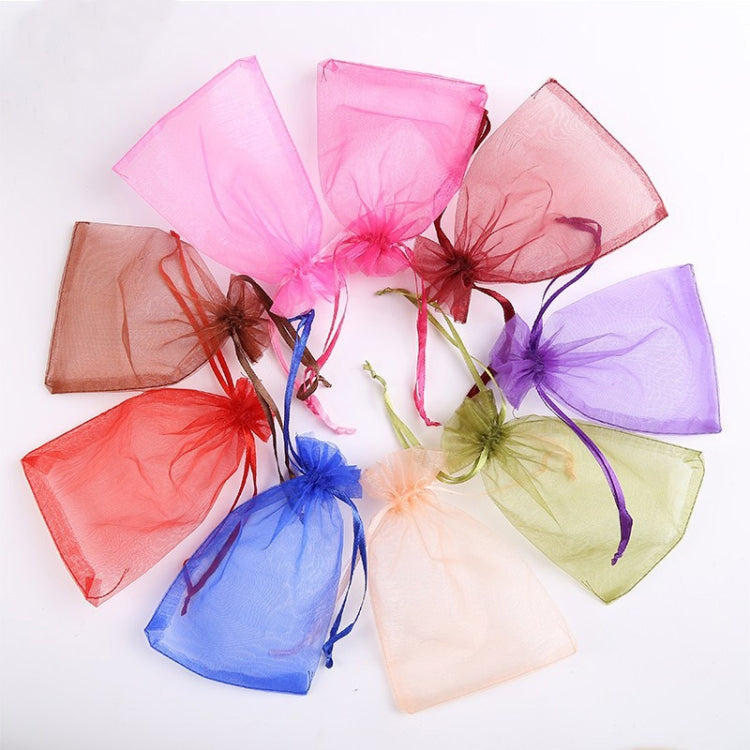 100 PCS Gift Bags Jewelry Organza Bag Wedding Birthday Party Drawable Pouches, Series 3