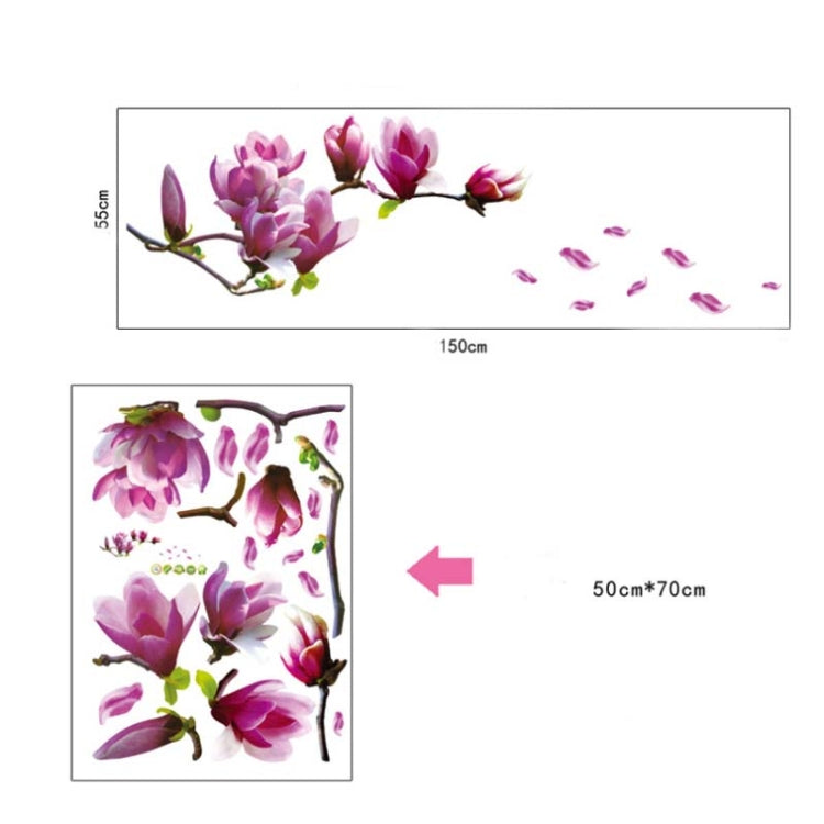 Creative PVC Magnolia DecalsWallpaper Removable DIY Art Home Decoration My Store