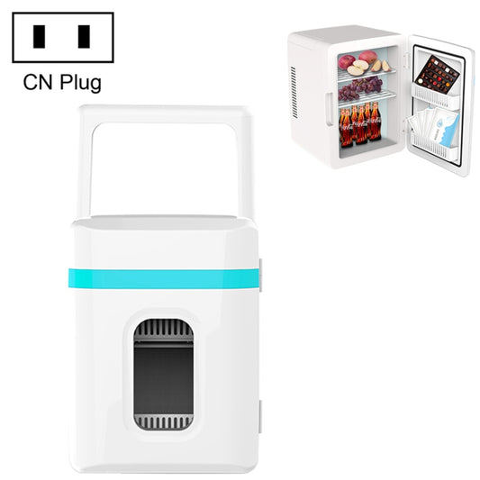 10L Mini Refrigerator Car Home Dual-use Small Dormitory Refrigerator, CN Plug