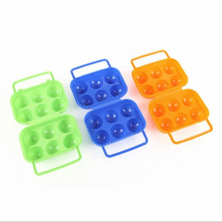 Portable Handle 6 Eggs Plastic Container Egg Storage Box Case Reluova