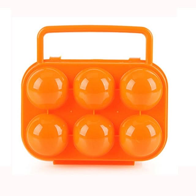 Portable Handle 6 Eggs Plastic Container Egg Storage Box Case Reluova