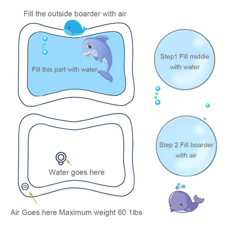 Baby Inflatable Aquarium Water Playing Cushion Prostrate Pad Toy Mat My Store