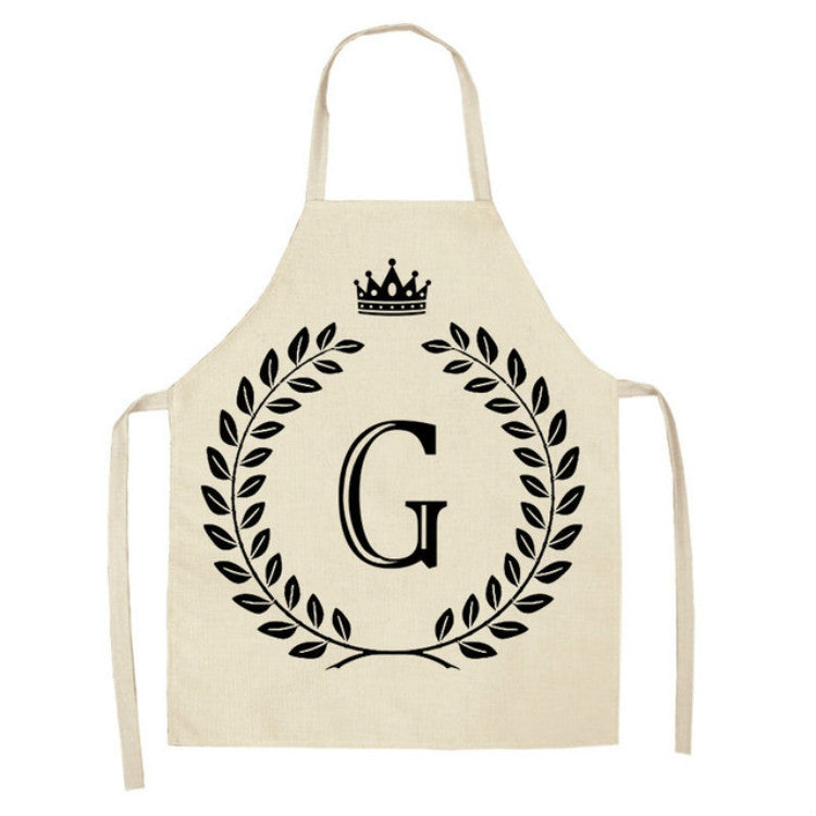 Creative Cotton Linen Sleeveless Letter Apron - Reluova