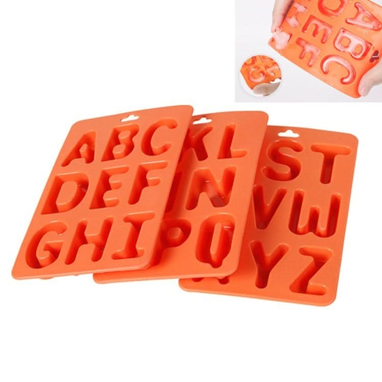 A-Z 3pcs Letter Ice Cube Ice Box Silicone Ice Tray Set-Reluova