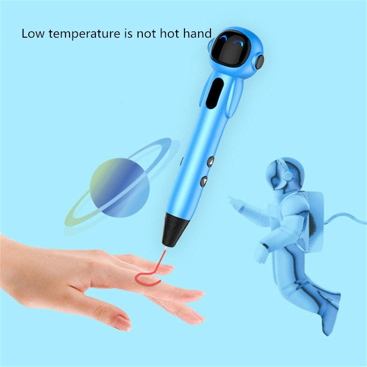 Astronaut 3D Printing Pen Low Temperature Intelligent Wireless Stereo Graffiti Painting Children 3D Brush