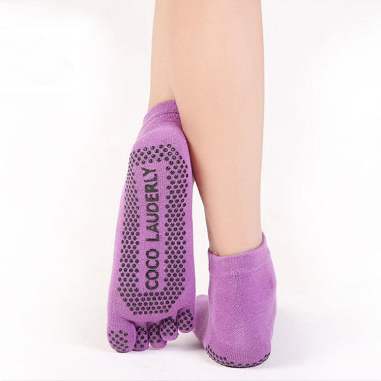 Solid Color Non-slip Sweat-absorbent Yoga Socks Split Toe Socks for Women Reluova