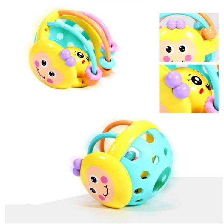 Soft Rubber Cartoon Bee Hand Knocking Rattle Dumbbell Early Educational Toy for Kid Hand Bell Baby Toy My Store