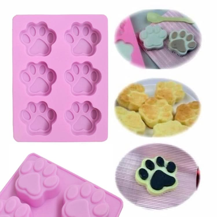 3 PCS Paw Soap Ice Cream Chocolate Cake Silicone Mold-Reluova