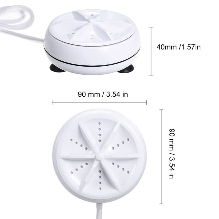 Portable Mini Washing Machine Ultrasonic Turbine Clothes Mini Washer with USB Cable Convenient for Travel Reluova