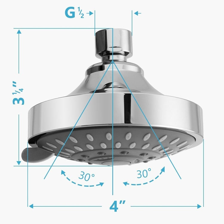 Pressurized Water-saving Chrome-plated Hand-held Bathroom with Adjustable Shower Head Reluova