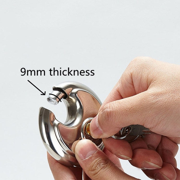 70mm Stainless Steel Round Lock Warehouse Door Lock Chain Lock Bicycle Anti-theft Lock My Store