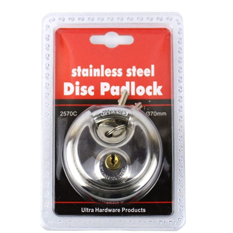 70mm Stainless Steel Round Lock Warehouse Door Lock Chain Lock Bicycle Anti-theft Lock My Store