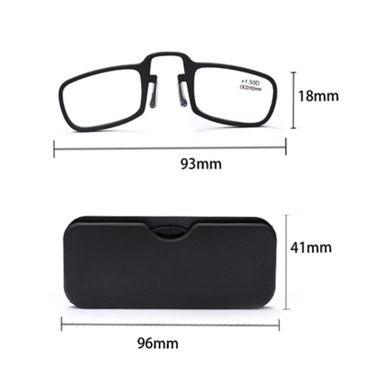 2 PCS TR90 Pince-nez Reading Glasses Presbyopic Glasses with Portable Box-Reluova