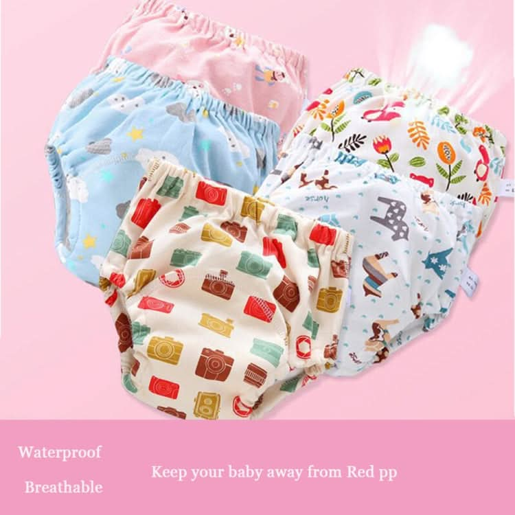 6 Layer Baby Diaper Waterproof  Reusable Cloth Diapers Baby Cotton Training  Underwear Pants Diaper-Reluova