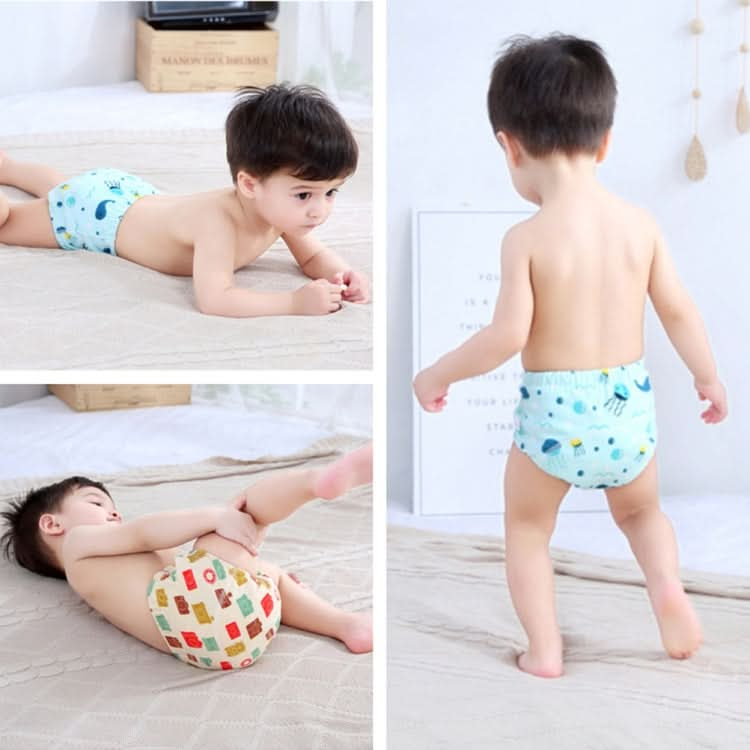 6 Layer Baby Diaper Waterproof  Reusable Cloth Diapers Baby Cotton Training  Underwear Pants Diaper-Reluova