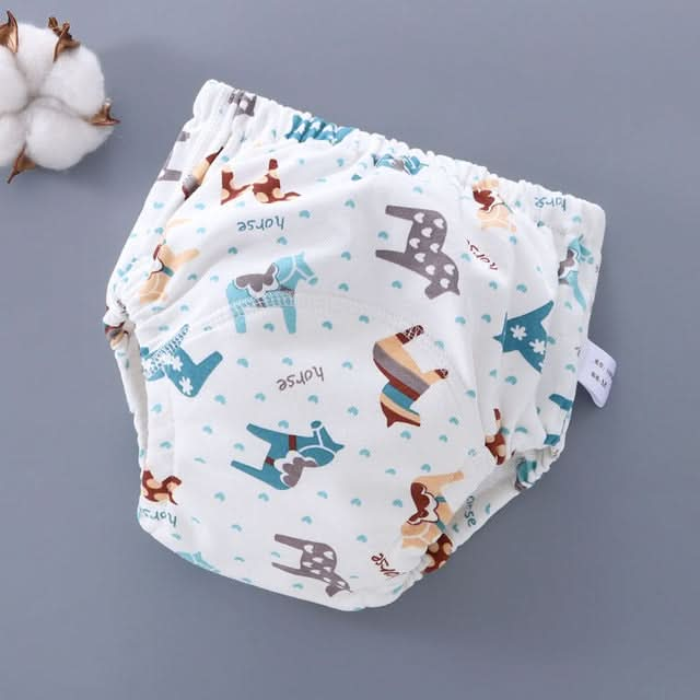 6 Layer Baby Diaper Waterproof  Reusable Cloth Diapers Baby Cotton Training  Underwear Pants Diaper-Reluova