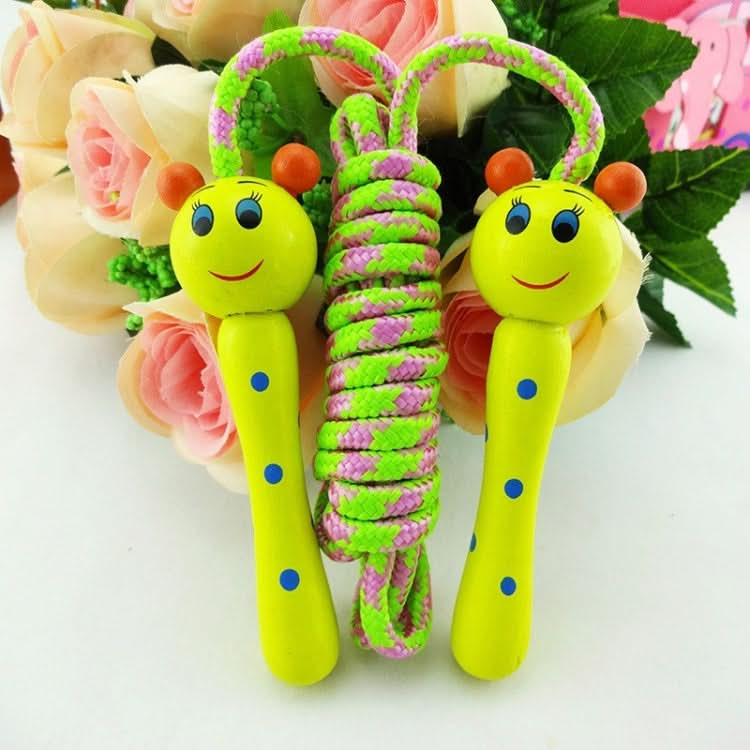 Cartoon Lovely Skipping Ropes Outdoor Game Toys Wood Handle Kids Sport Fitness Jumping Ropes, Random Style Delivery Reluova